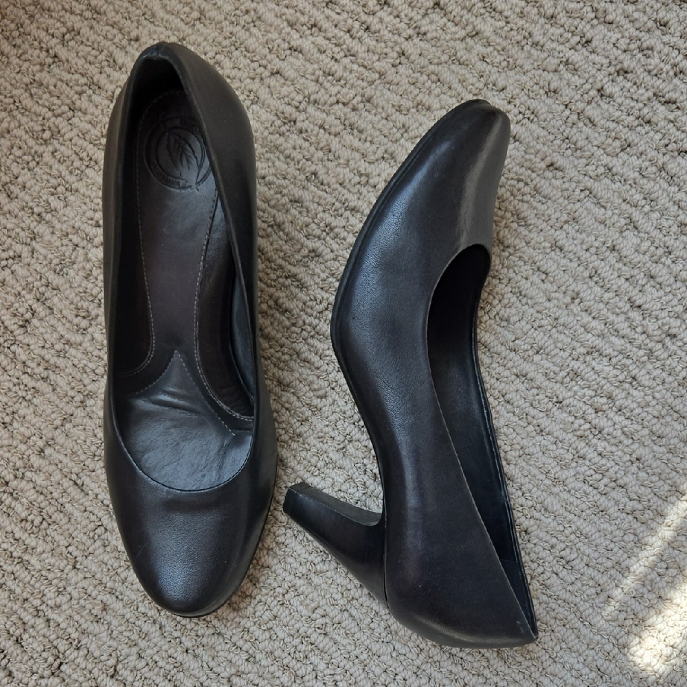 Black Leather Heels